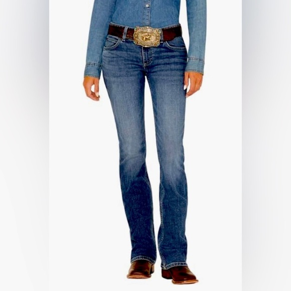 Wrangler Retro Mae Mid Rise Bootcut Jeans Size 15 X 34 Medium Wash Rodeo Cowgirl - Picture 1 of 16